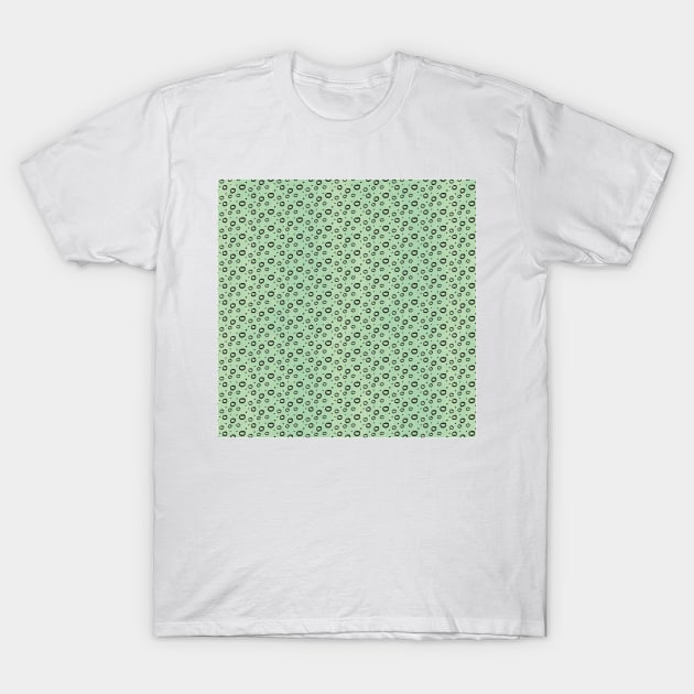 Green Mint spotted background T-Shirt by kikibul